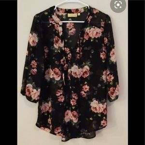Princess Vera Wang Blouse floral print